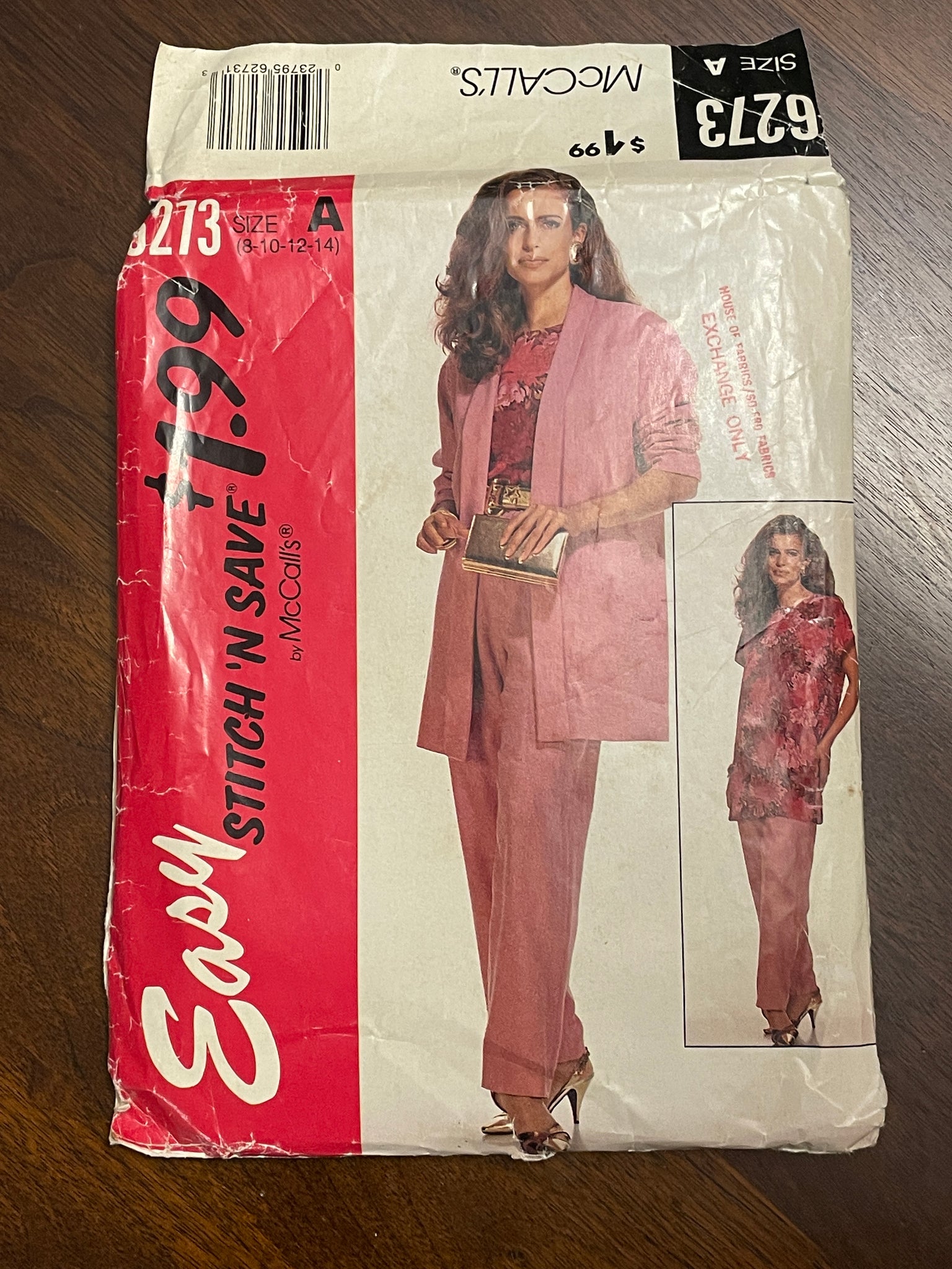 SALE 1992 McCall's Pattern 6273 - Cardigan, Tunic and Pants