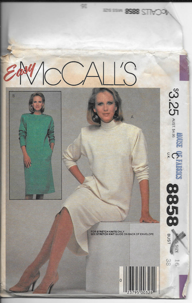 1983 McCall's 8858 Pattern - Dress FACTORY FOLDED