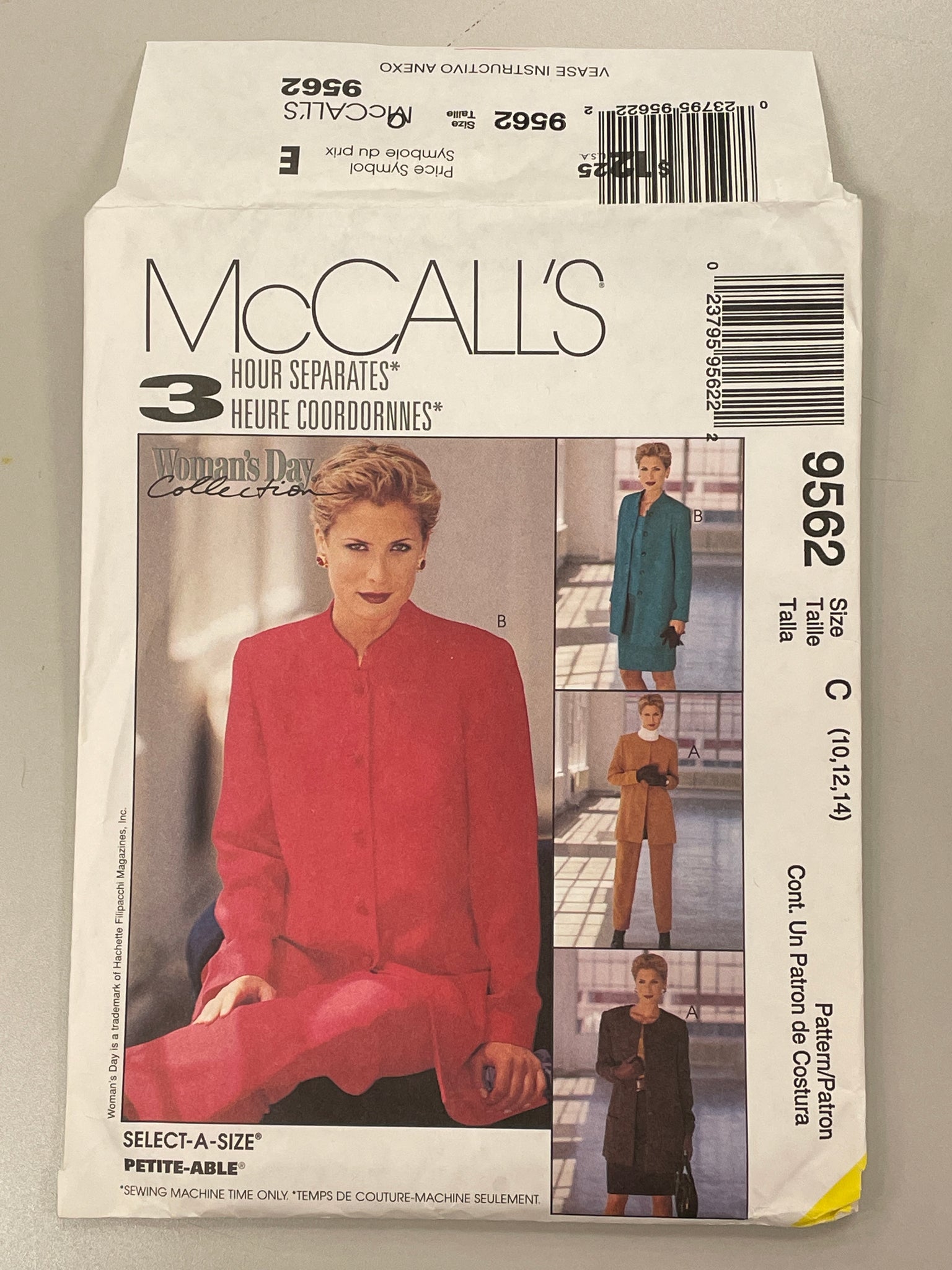 SALE 1998 McCall's 9562 Pattern: Jacket, Pants, Skirt & Top FACTORY FOLDED