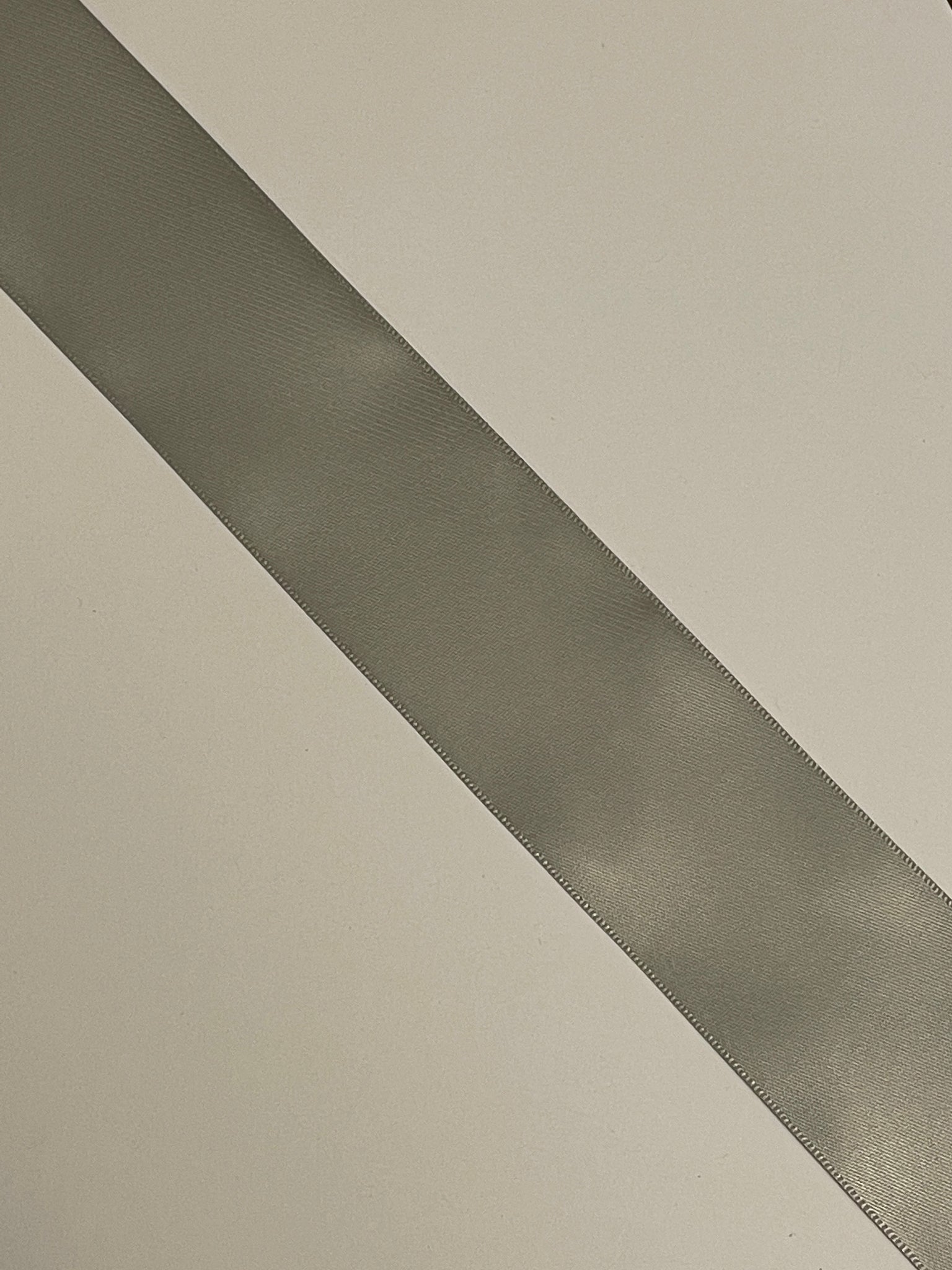 SALE 6 YD Ribbon Polyester Satin - Gray