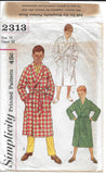 1950's Simplicity 2313 Pattern - Boy's Robe