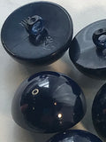 SALE Button Set - Navy Blue Domed Plastic