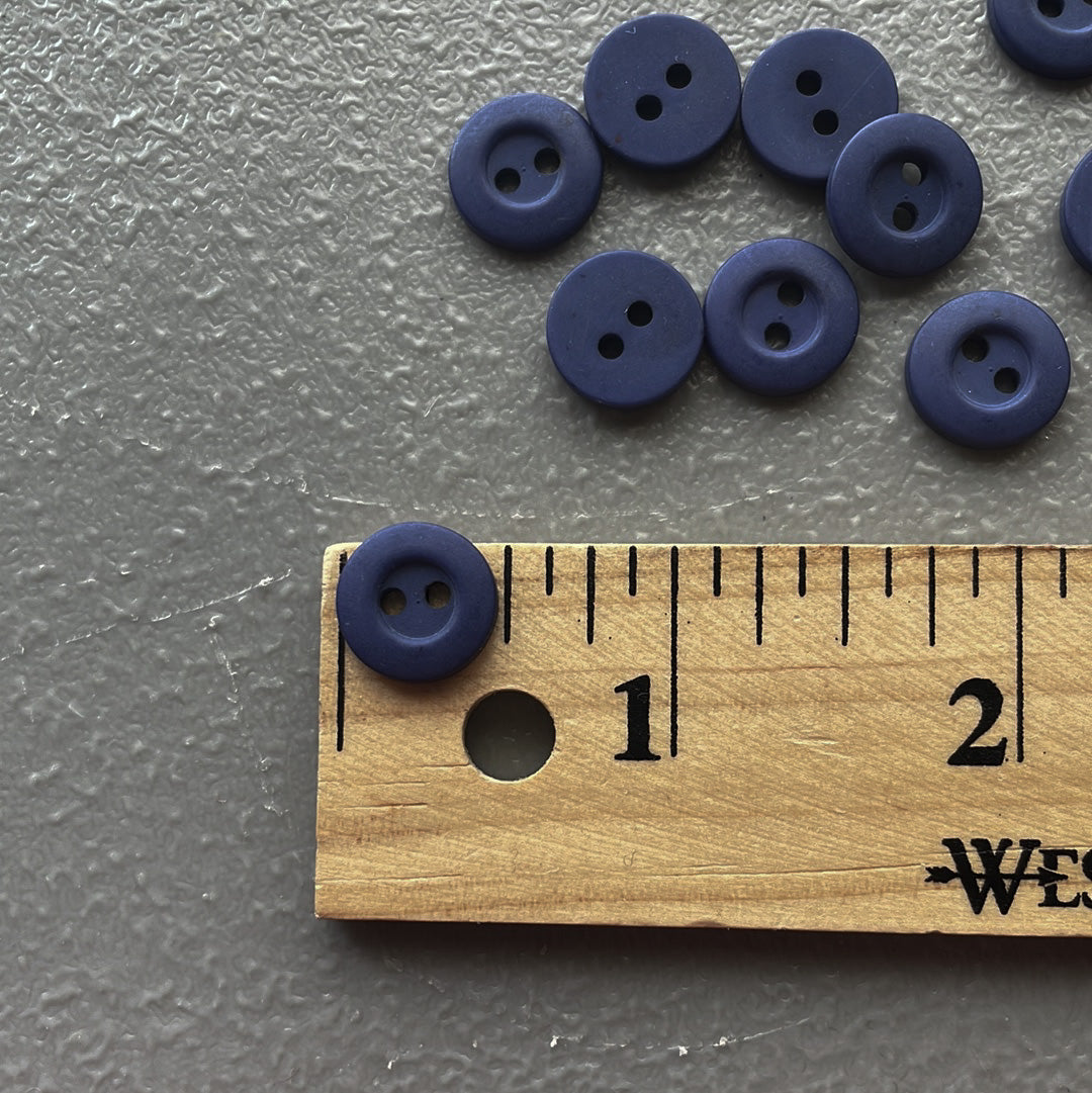 SALE Button Set of 10 - Blue Plastic