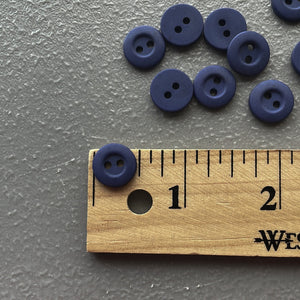 Button Set of 10 - Blue Plastic