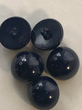 SALE Button Set - Navy Blue Domed Plastic