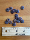 Button Set of 13 - Brown Plastic